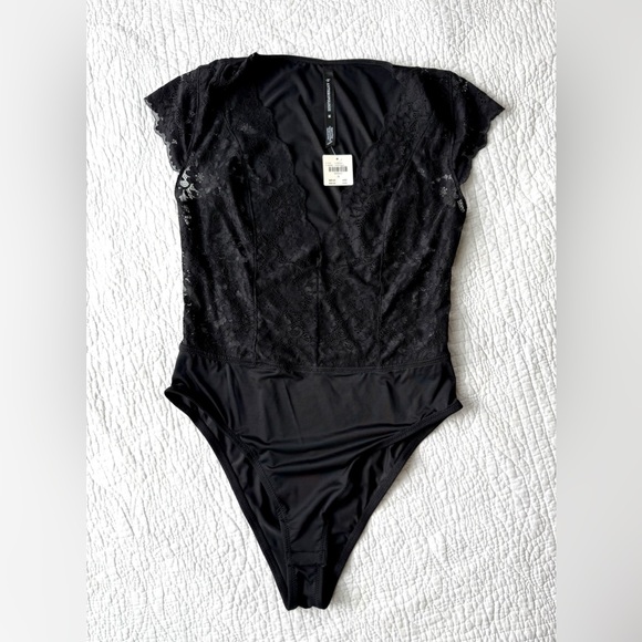 Anthropologie Tops - NWT Anthropologie Black Lace Bodysuit